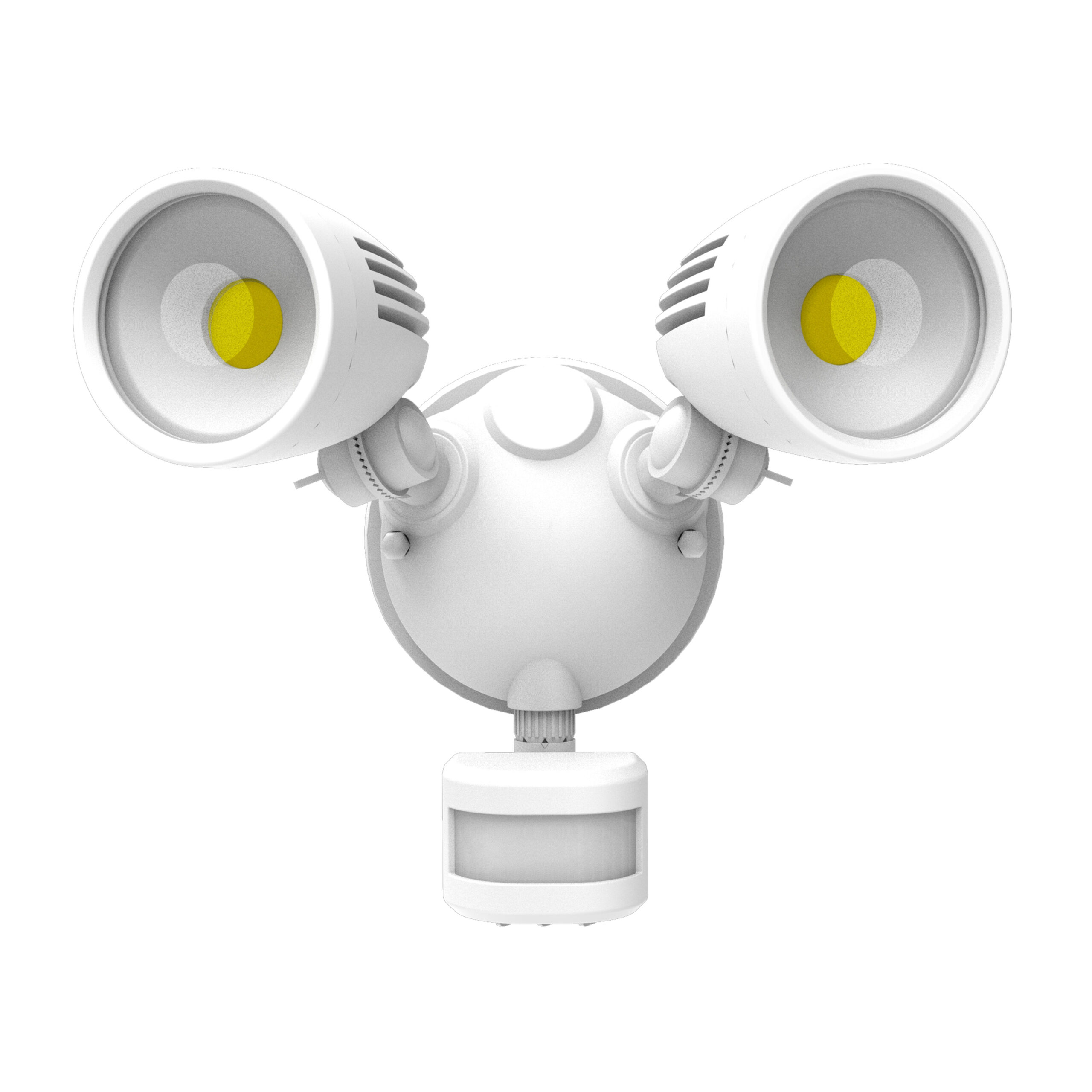 Security Light, Double Spot Surface Mount PIR, 24W, CCT - White