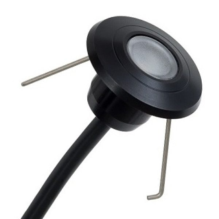 1W mini light, IP67, Ø30 spring mount, 30, 2700K, black anodize