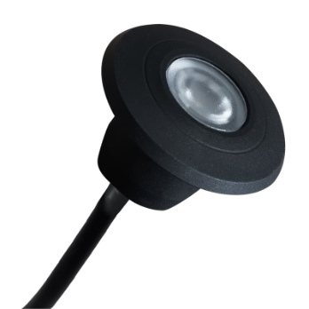 1W mini light, IP67, Ø30 spring mount, 70, 3000K, black anodize
