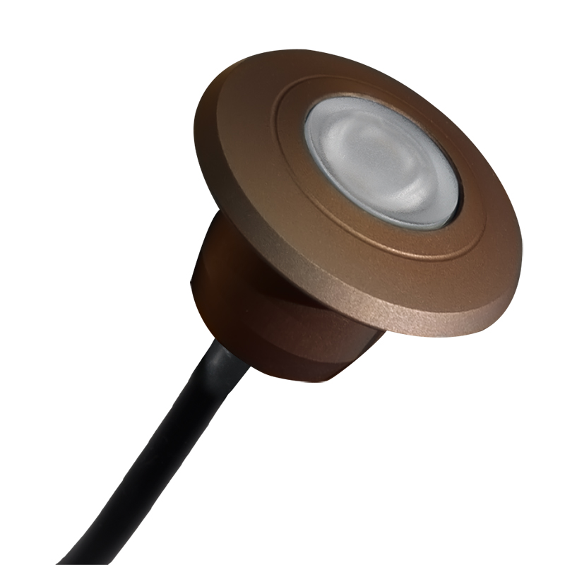 Mini Light Spring-Mount 1w Blue LED 60 Deg IP67 Anodised Matt Bronze
