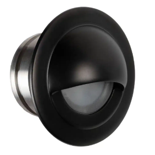 Multi-Lightz Mini LED Wall Light, 1.6W, Eyelid, 3000K, 90CRI, IP67, 12VDC - 316 Black
