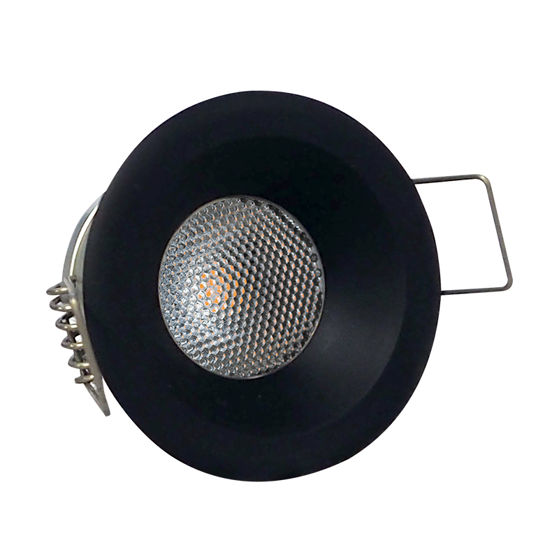 Mini Downlight Cabinet 5w 4000k 500mA IC-F 45 DegIP67 Anodised Matt Black