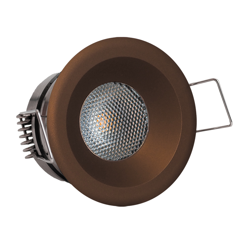 Mini Downlight Cabinet 5w 2700k 500mA IC-F 45 DegIP67 Anodised Matt Bronze