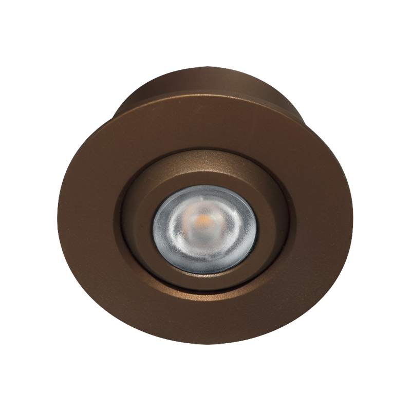 Mini Tilt Spring-Mount 1w Amber LED IC-F 60 Deg IP67 Anodised Matt Bronze