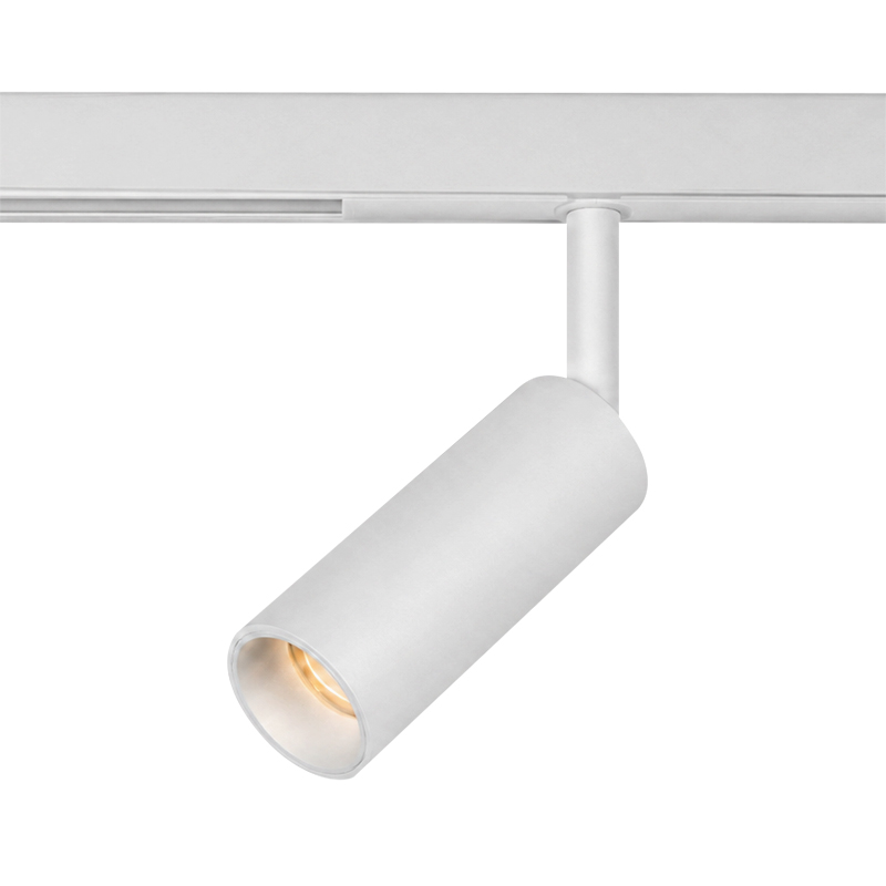48vDC Track Spot 5w 3000k 26mm 24 Deg Textured White