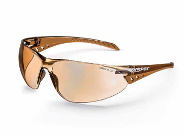 WRAPAROUND STYLE SOFT RUBBER SIDEARMS ANTI-FOG AND ANTI-SCRATCH COATING - BRONZE