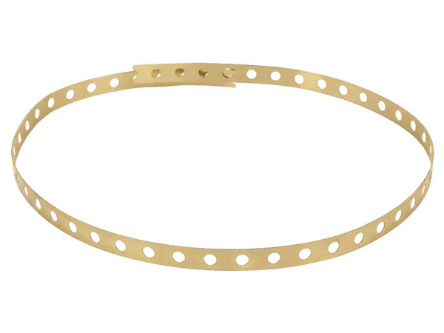 BRASS EARTH BONDING STRAP H68 12MM WIDE SOLD PER METRE 6MM HOLE
