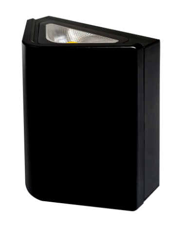 Metro X Vertical Wall Light, 4w 3000k 530lm, Single Direction, Black